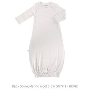 Woolino sleep gown - 0-6 months in beige